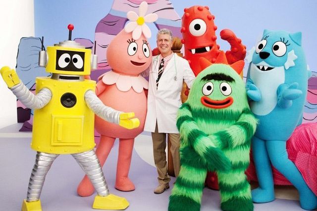 Anthony Bourdain's stint on Yo Gabba Gabba probably means he'll be able to discuss medical issues with Dr. Sanjay Gupta